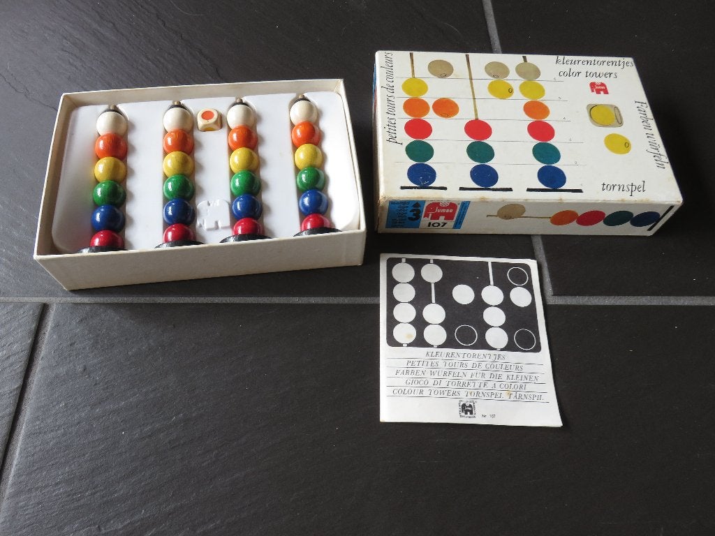 Kleurentorentjes, kleurenspel vanaf 3jaar, vintage, Kinderen en Baby's, Ophalen of Verzenden, Gebruikt, Ontdekken