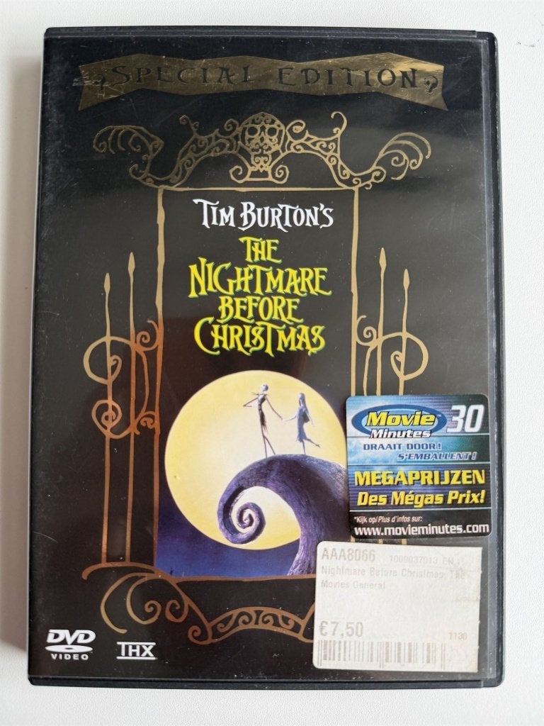 The Nightmare Before Christmas (1993) DVD | Actie 5=4, Nederlands, Ophalen of Verzenden, Zo goed als nieuw, Engels