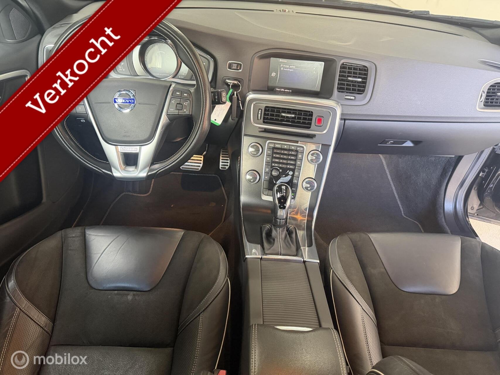 Volvo V60 2.0 T4 Sport AUTOMAAT / NL-AUTO / NAVI, Gebruikt, Euro 6, 1969 cc, Zwart