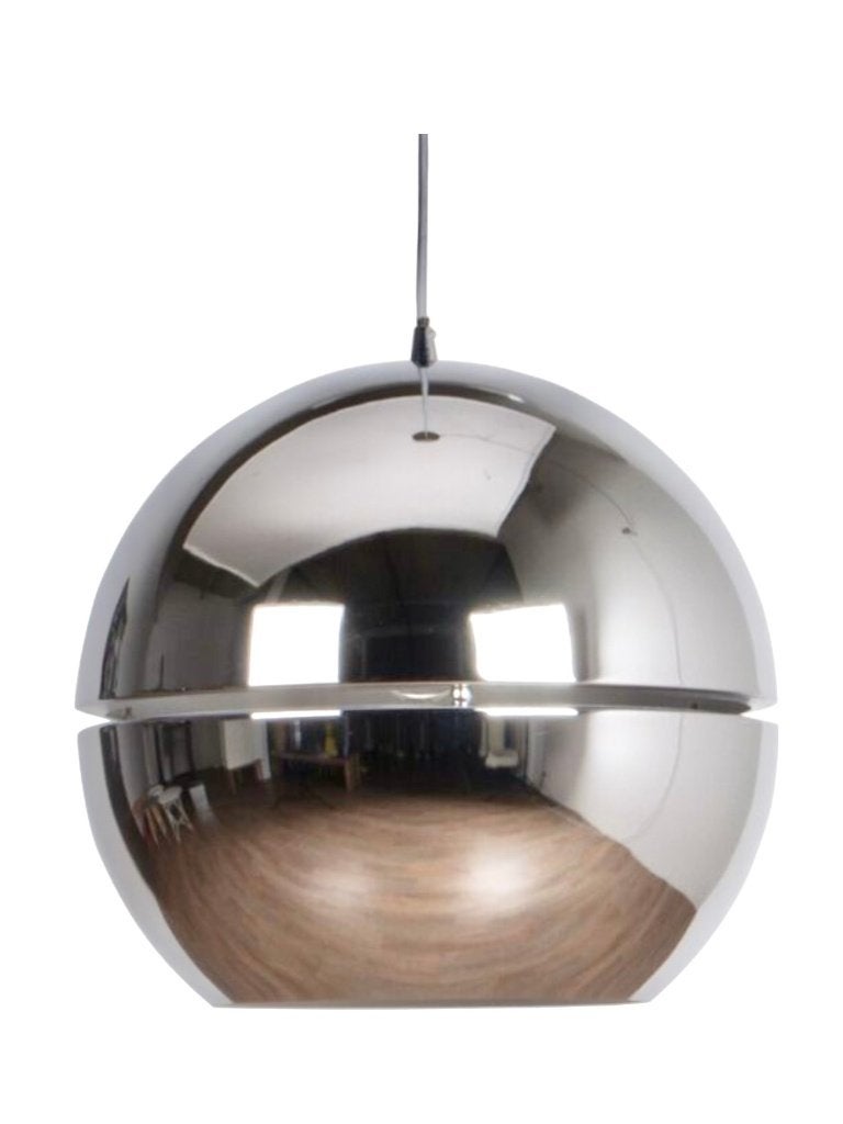 Zuiver - Retro 70's hanglamp chroom bol, Ophalen, Retro - design - chroom - modern - seventies - tijdloos, E27 (groot), Zo goed als nieuw