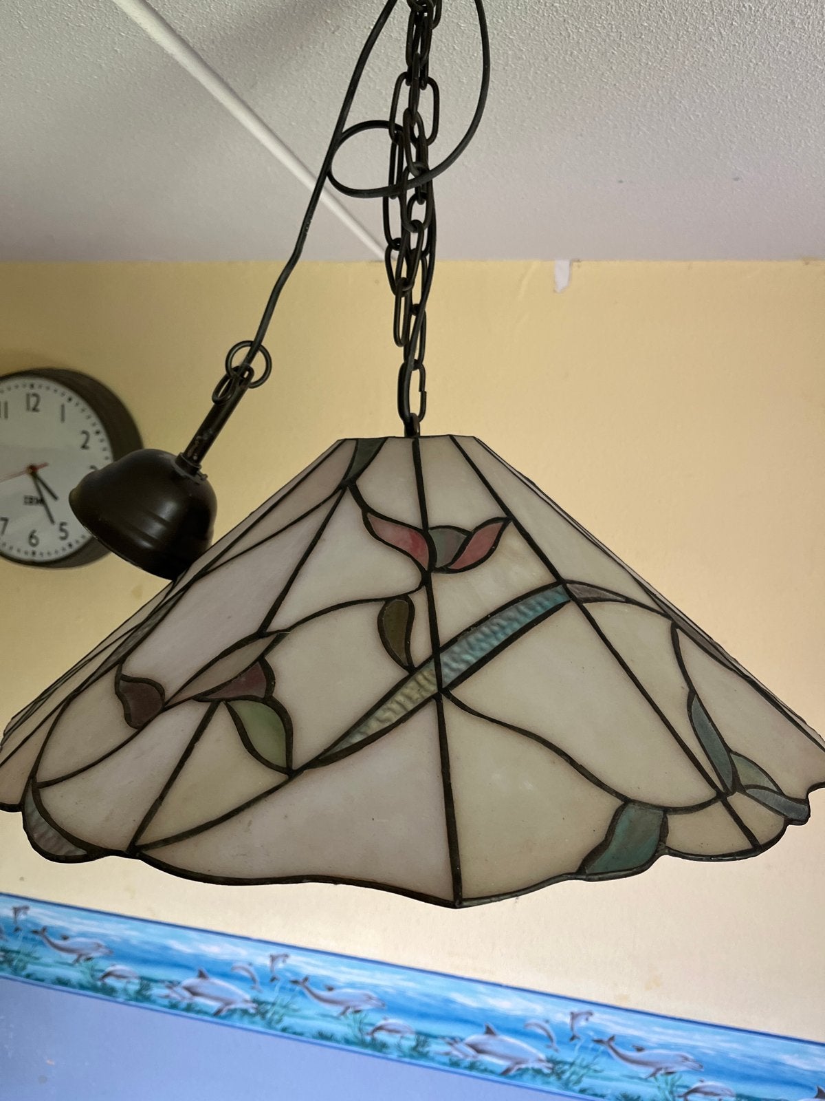Tiffany Stijl Hanglamp - Klassiek Glas-in-lood Design, Antiek en Kunst, Antiek | Lampen, Ophalen