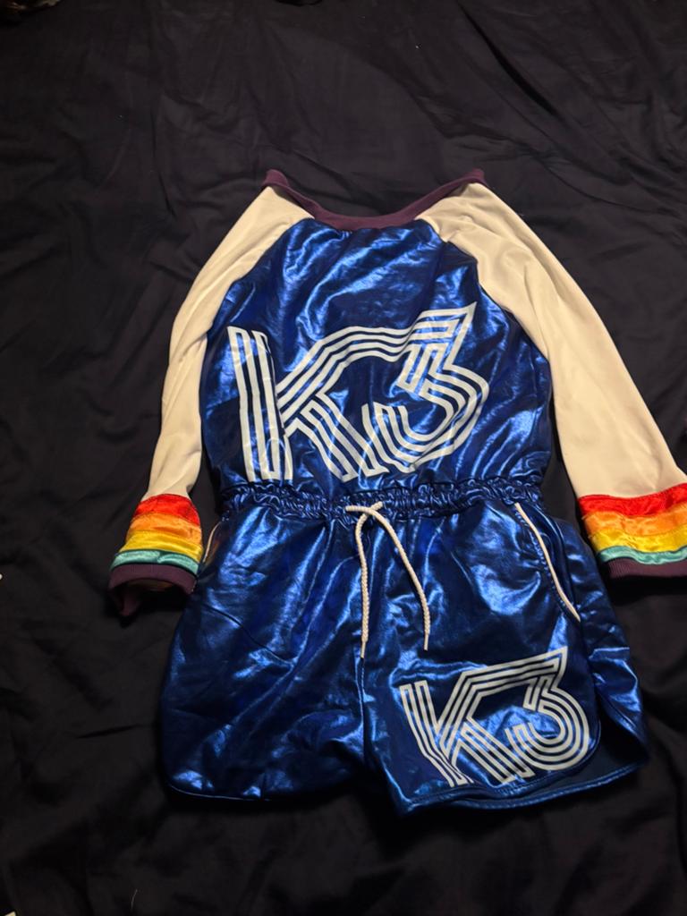 K3 Roller Disco verkleedpakje 9/11 jaar maat 152, Ophalen of Verzenden, Zo goed als nieuw, 146 t/m 152, Meisje