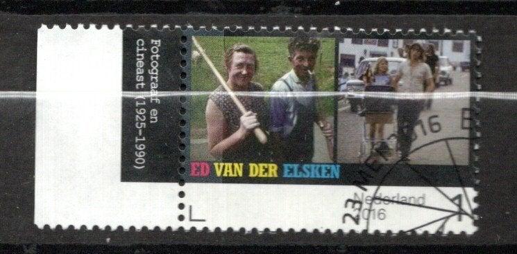gestempelde zegel. Jaar 2016: van der Elsken met tab, Ophalen of Verzenden, Na 1940, Gestempeld