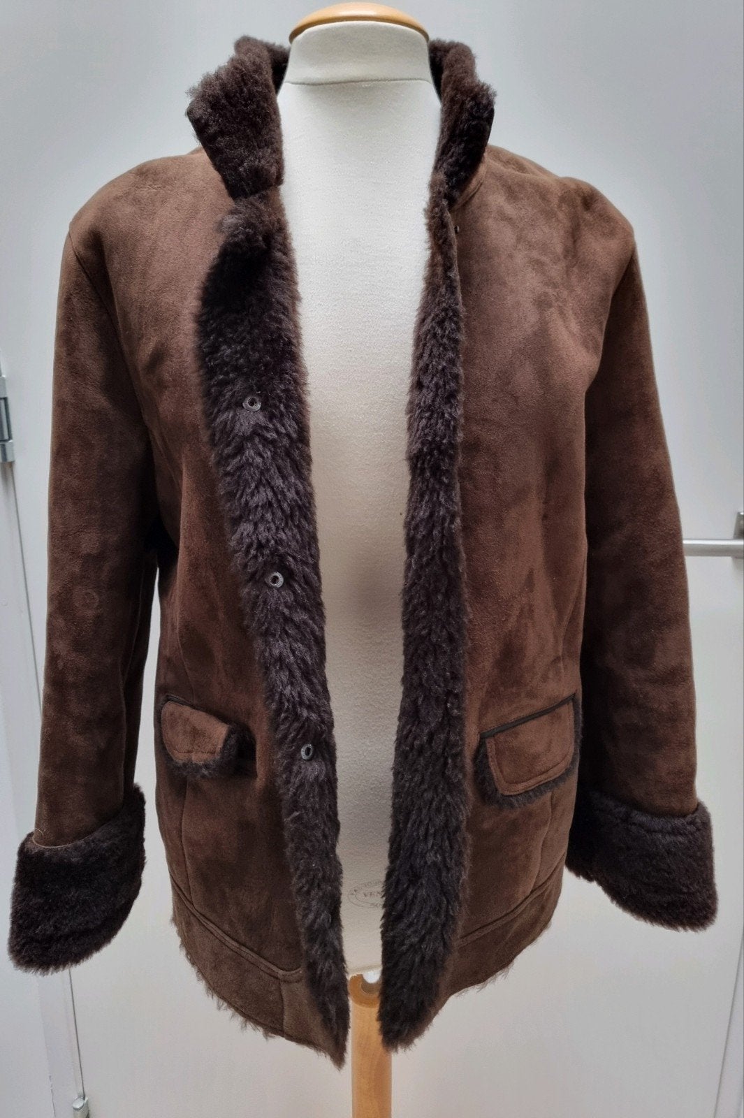Lammy Coat Basler echt suède en vacht mt 42 sportief en mooi, Bruin, Ophalen of Verzenden, Zo goed als nieuw, Basler