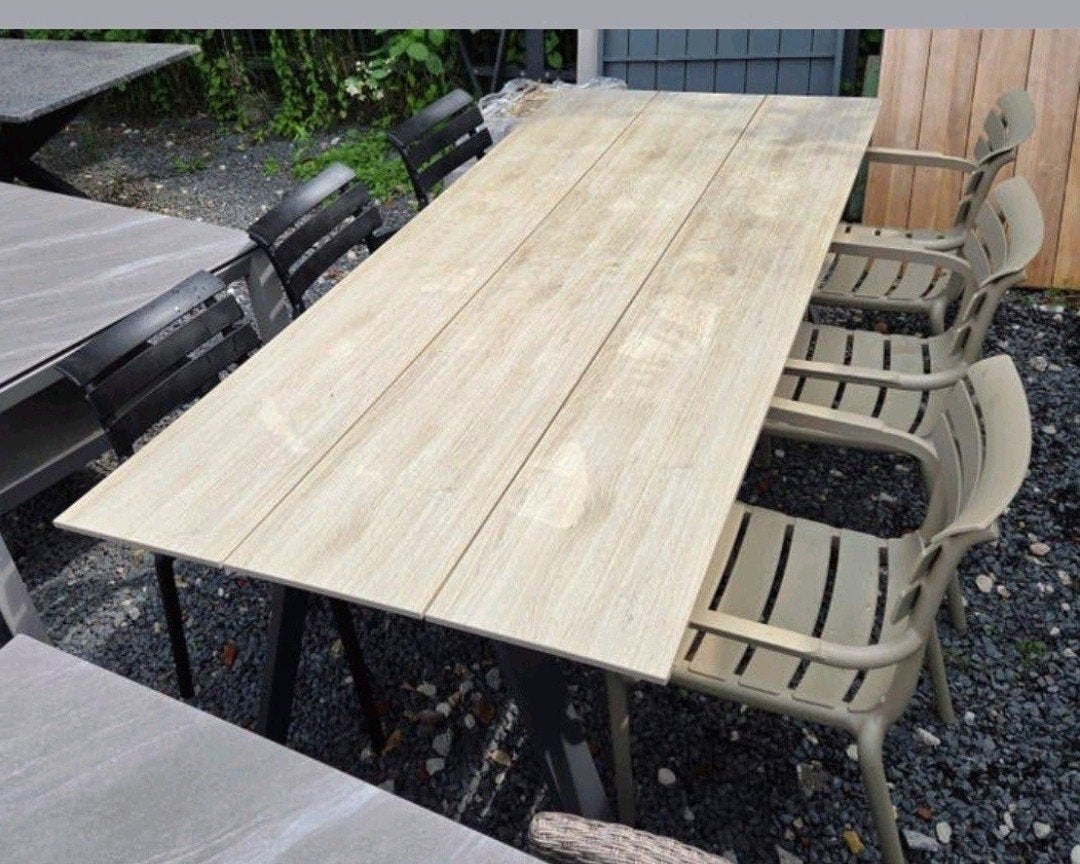 GARDEN IMPRESSIONS TUINSET TAFEL MET 6 BREDE STOELEN €300, Ophalen
