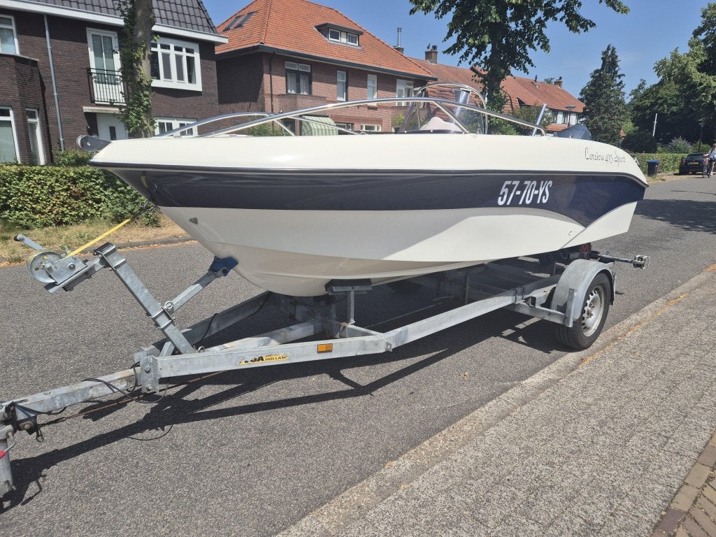 Corsiva 475 sport (2008) + YAMAHA 60pk 4takt + pega 1300kg, Niet ingevuld, Niet ingevuld, 5 m, Zo goed als nieuw