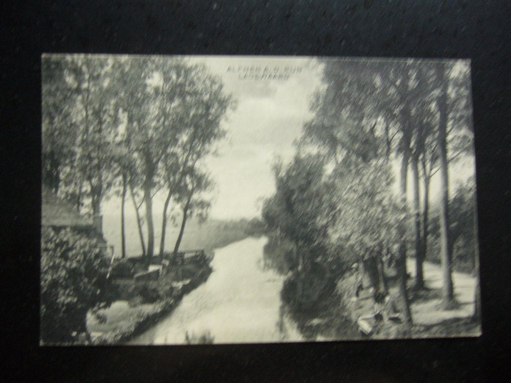 ALPHEN AAN DEN RIJN =  LAGEWAARD MET MENSEN  BRIEFKAART 1920, Verzamelen, Ansichtkaarten | Nederland, Ophalen of Verzenden, Voor 1920
