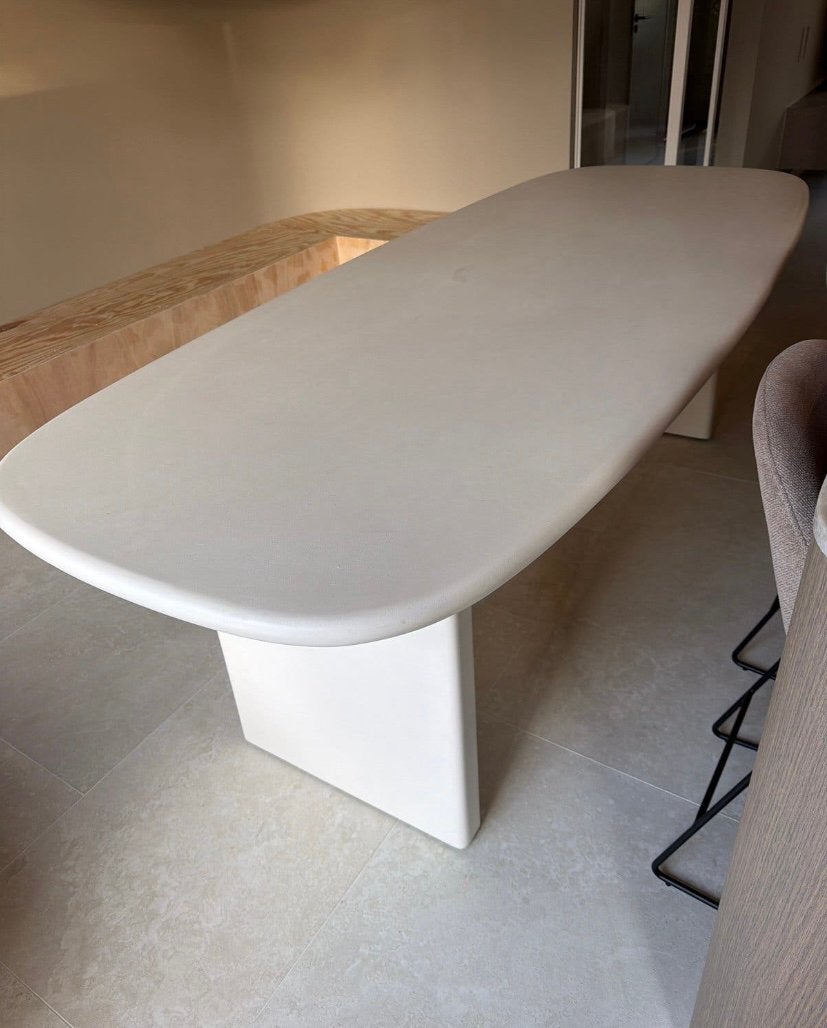 Betonlook eettafel 240cm, Tuin en Terras, Ophalen, Zo goed als nieuw, Aluminium, Eettafel