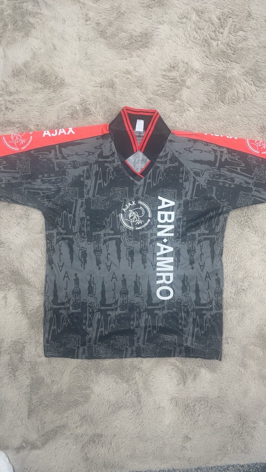 Ajax uitshirt 1994/1995 Kluivert #9, Maat 48/50 (M), Ophalen of Verzenden, Voetbal, Grijs