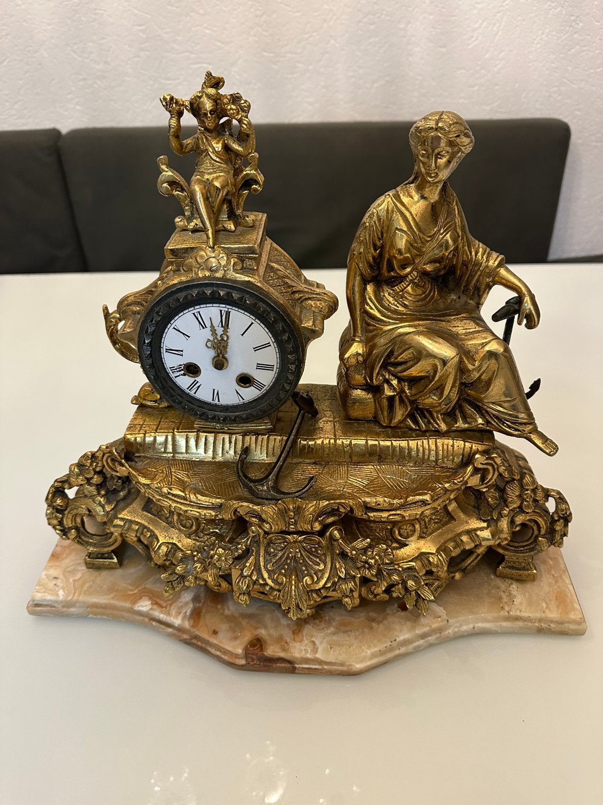 antiek Franse schouwklok pendule, Ophalen of Verzenden