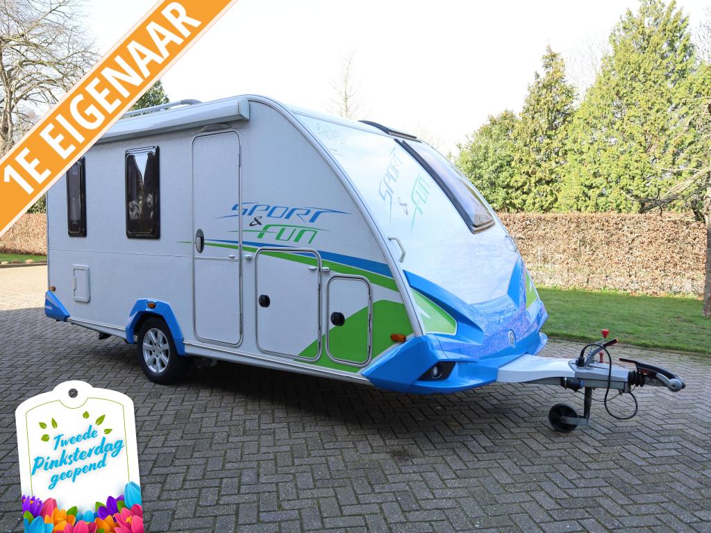 Knaus Sport en Fun 480 QL cassetteluifel | mover, Caravans en Kamperen, Caravans, Rondzit, Bedrijf, Tot en met 4, 1000 - 1250 kg