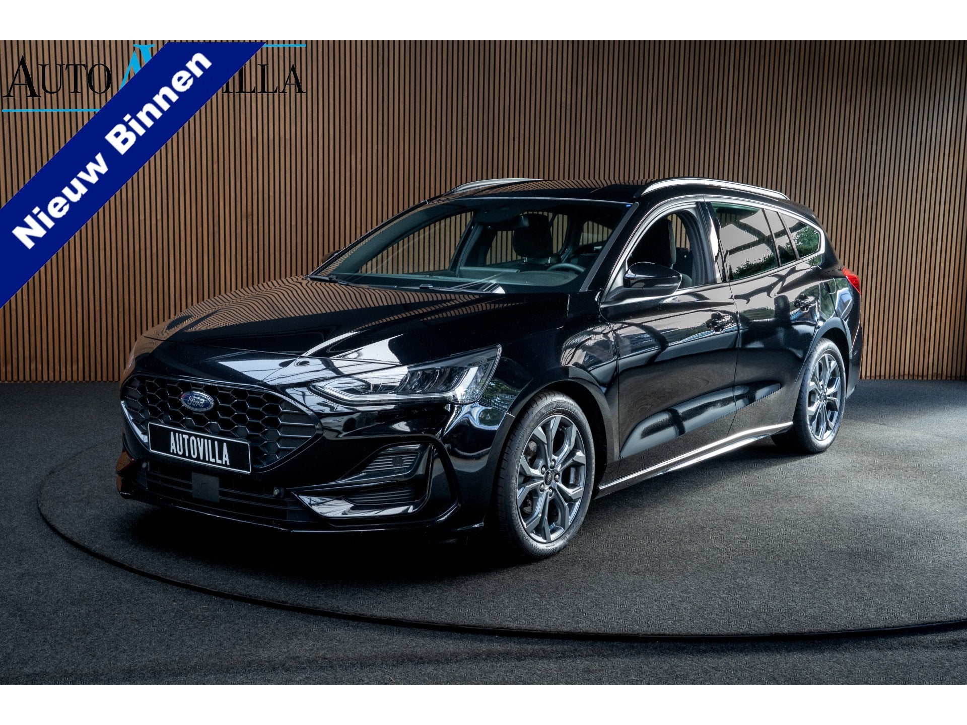 Ford FOCUS Wagon 1.0 EcoB Hybrid ST Line Navi Camera Climate, Stof, Gebruikt, Zwart, Zwart