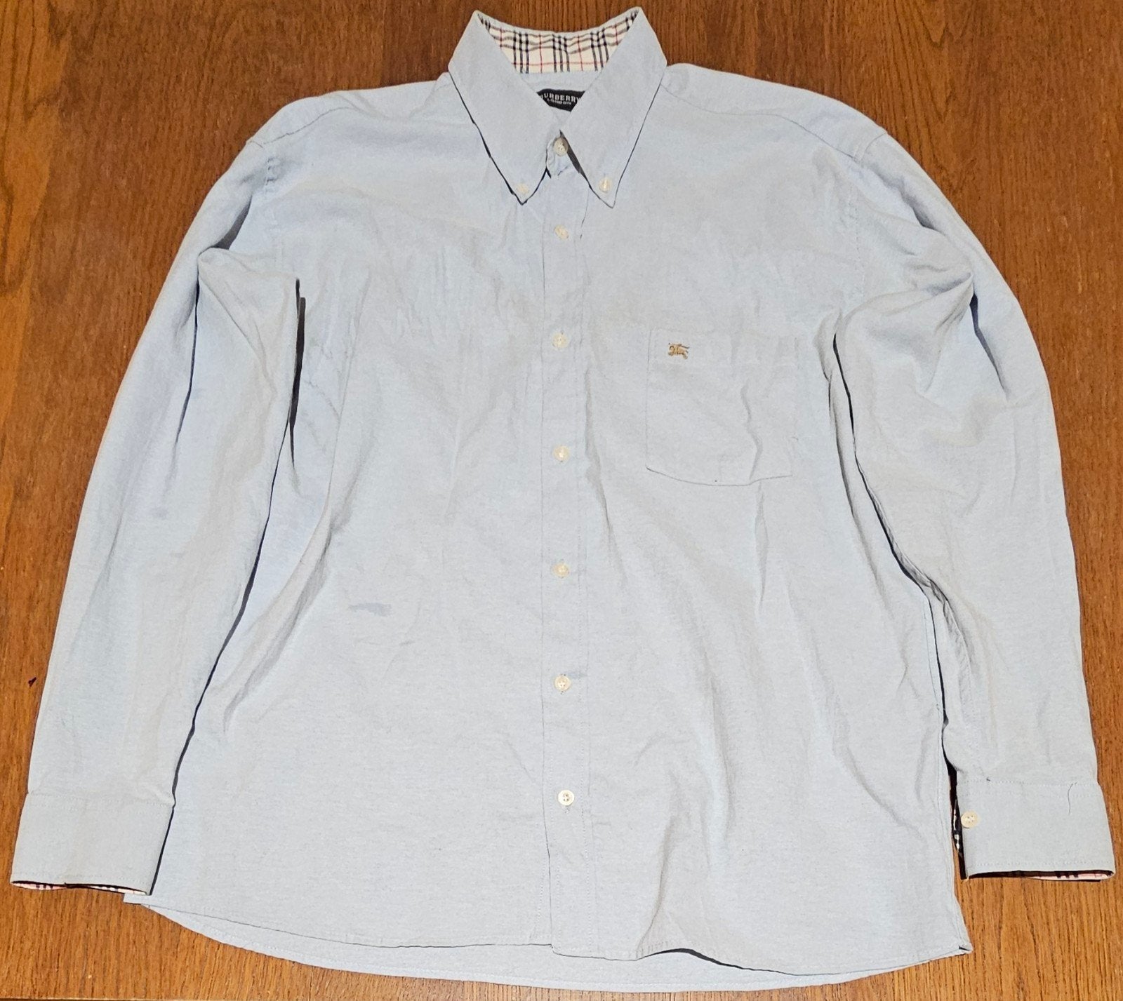 Burberry London overhemd licht blauw Maat XL, Blauw, Ophalen of Verzenden, Zo goed als nieuw, Halswijdte 43/44 (XL)