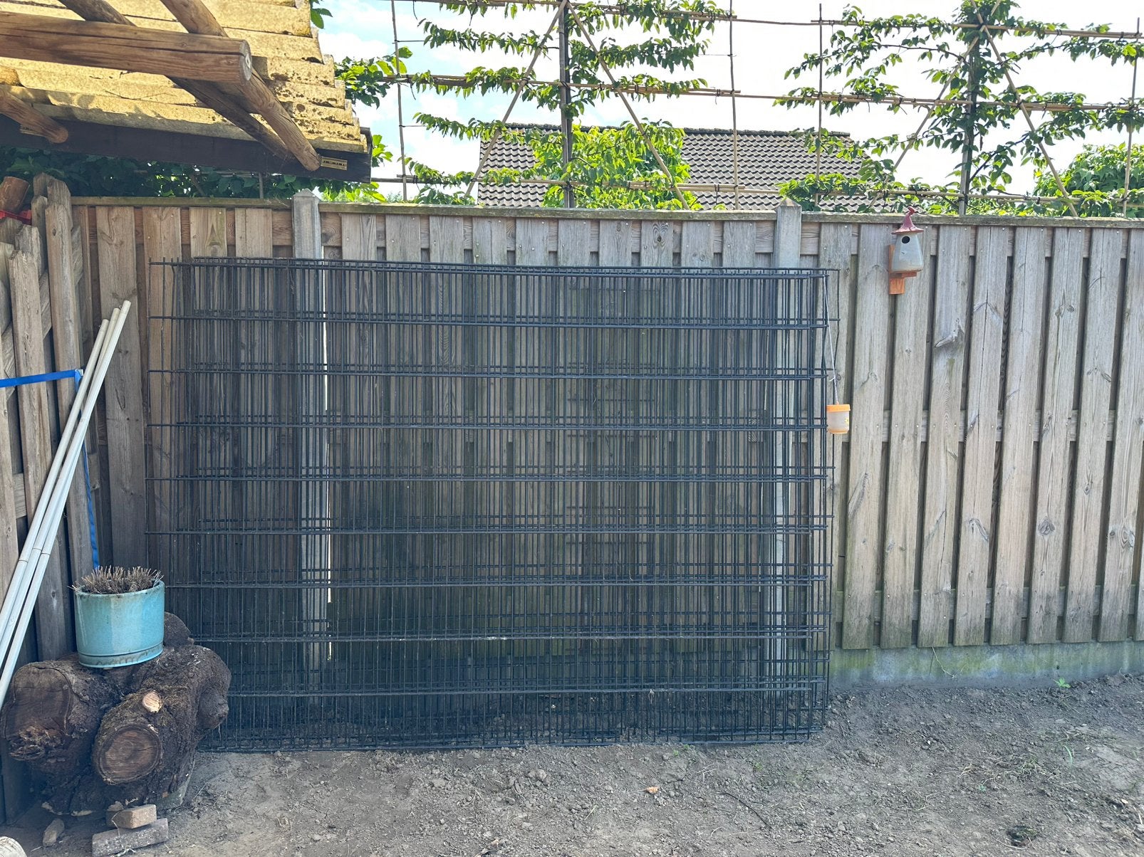 4 gaaspanelen / dubbelstaafs, Tuin en Terras, Ophalen, Gebruikt, IJzer