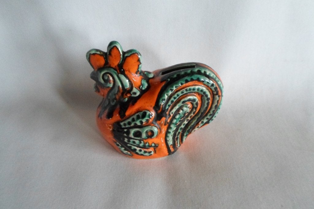 Vintage Spaarpot Haan Oranje, Verzamelen, Retro, Ophalen of Verzenden, Huis en Inrichting