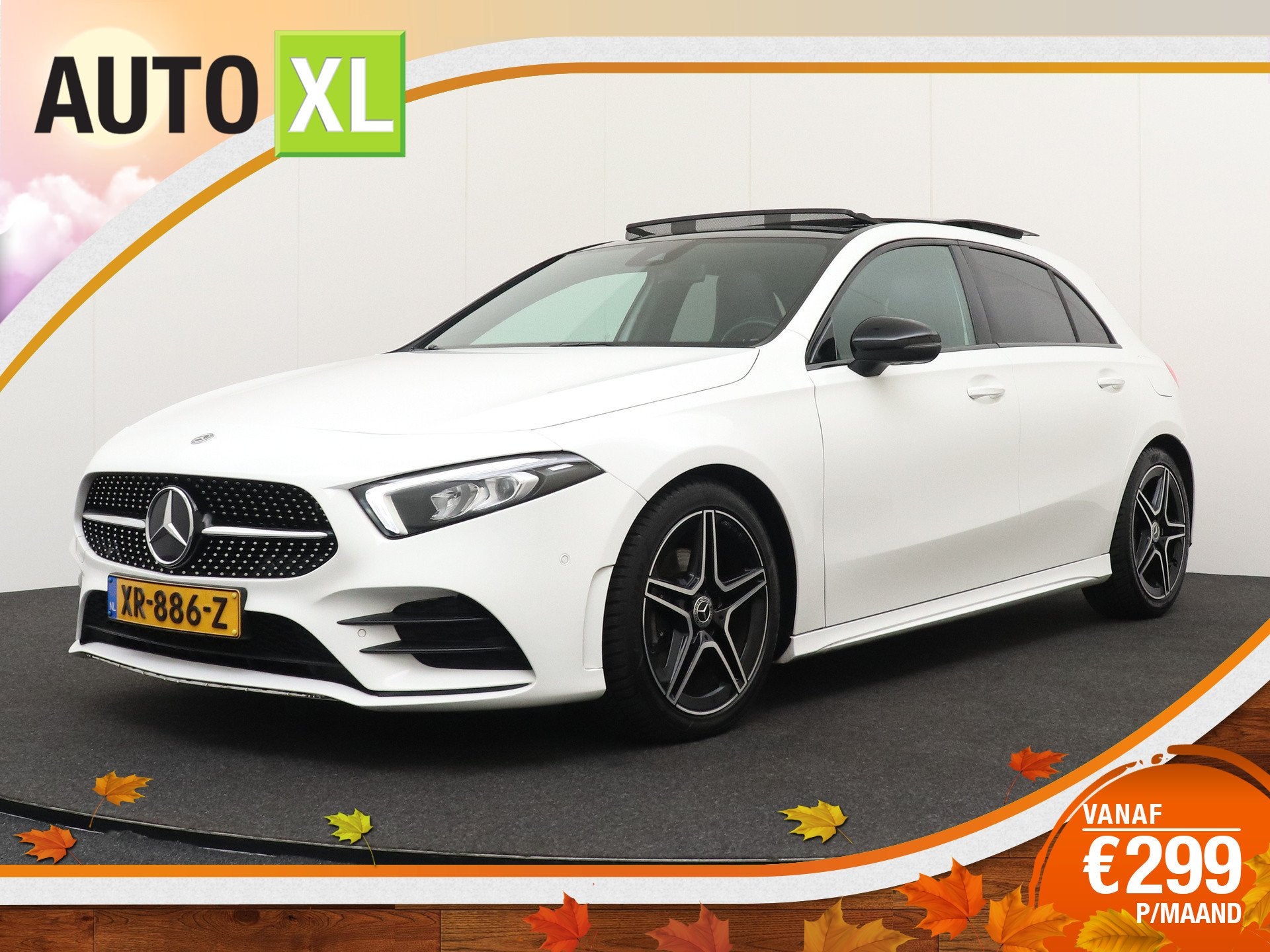 Mercedes-Benz A-Klasse 200 164 PK Aut. AMG Night-Pack Pano-d, Dealer onderhouden, Gebruikt, 4 cilinders, Wit