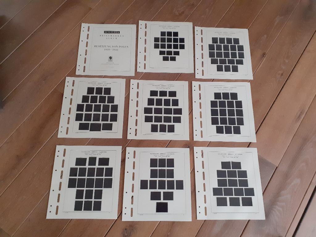 Schaubek-albumbladen van Generalgouvernement, Verzenden, Overige typen