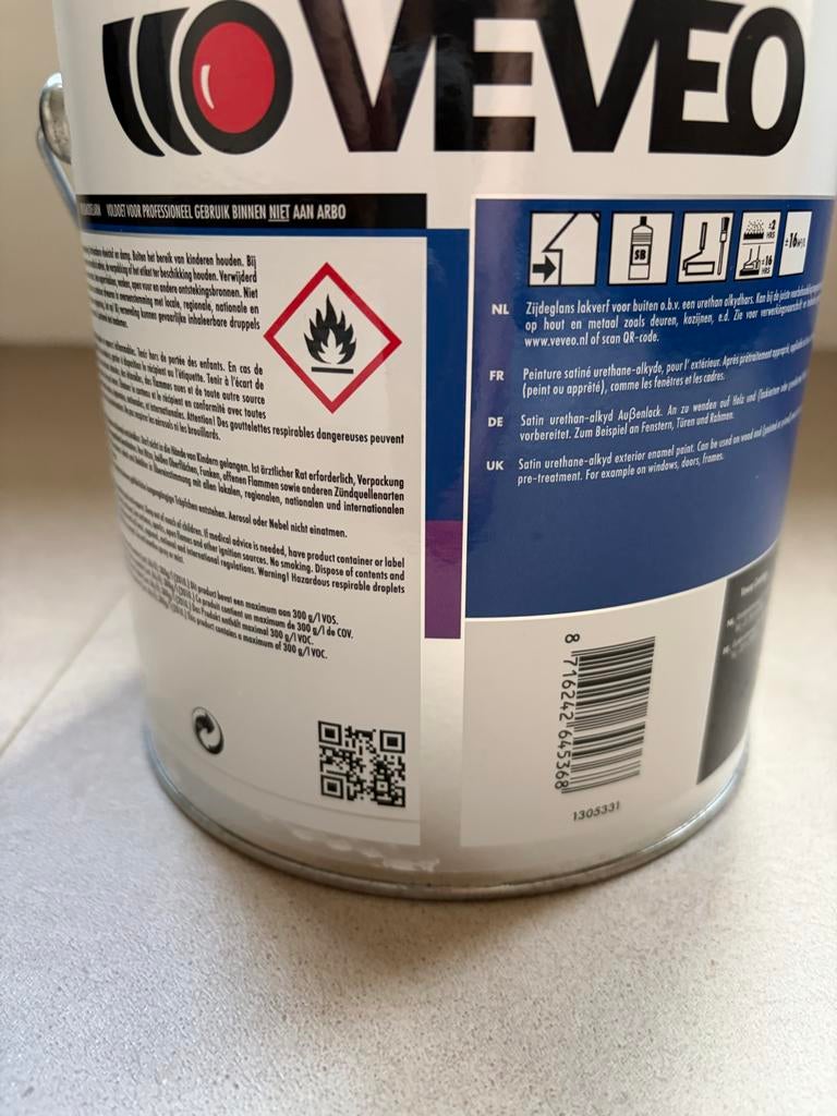 Veveo Urethan Coat 4S Zijdeglans Verf - 2,5L Groen, Nieuw, Ophalen of Verzenden, Verf, Minder dan 5 liter