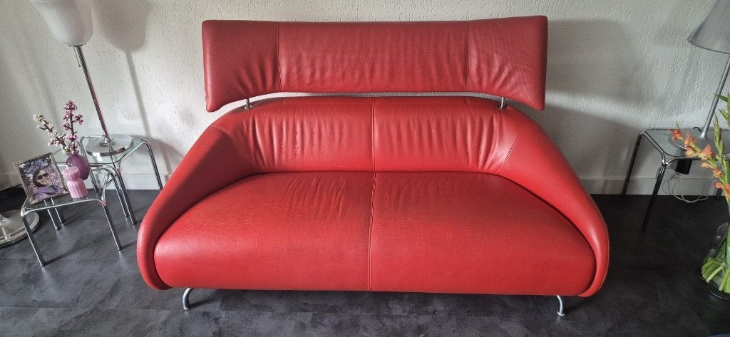 Leolux Bank, Huis en Inrichting, Ophalen, Gebruikt, Tweepersoons, Rechte bank