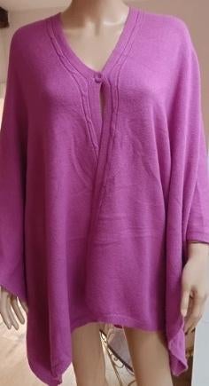 Poncho roze 44/46 -48, Ophalen of Verzenden, Zo goed als nieuw, Maat 46/48 (XL) of groter, Roze