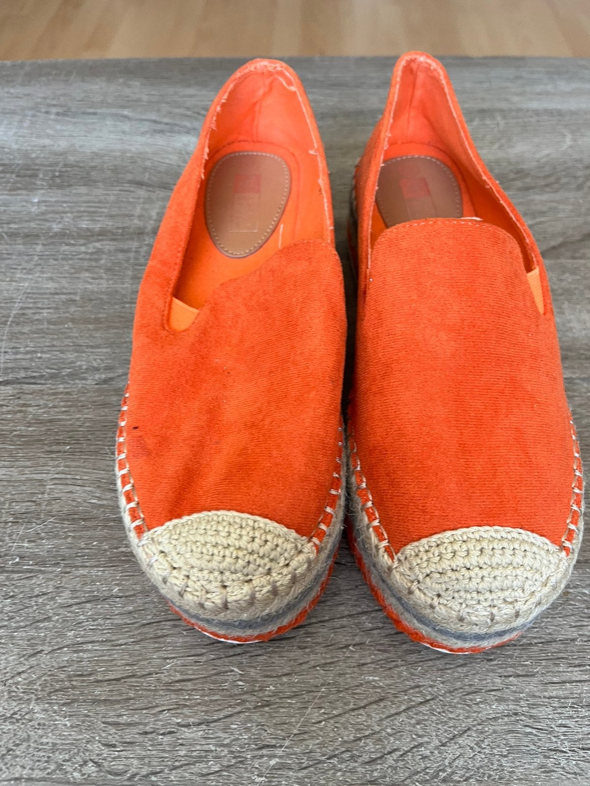 Espadrille schoenen dames, Oranje, Ophalen of Verzenden, Zo goed als nieuw, Espadrilles of Moccasins