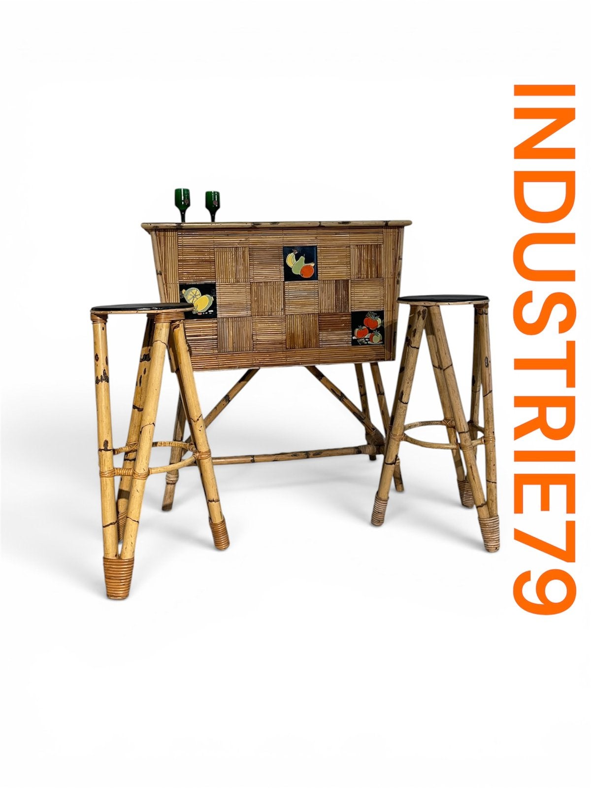 Vintage Bamboe Bar Unieke Eyecatcher tiki bar barmeubel, Huis en Inrichting, Barren, Ophalen, Gebruikt, Tiki bar, Geen