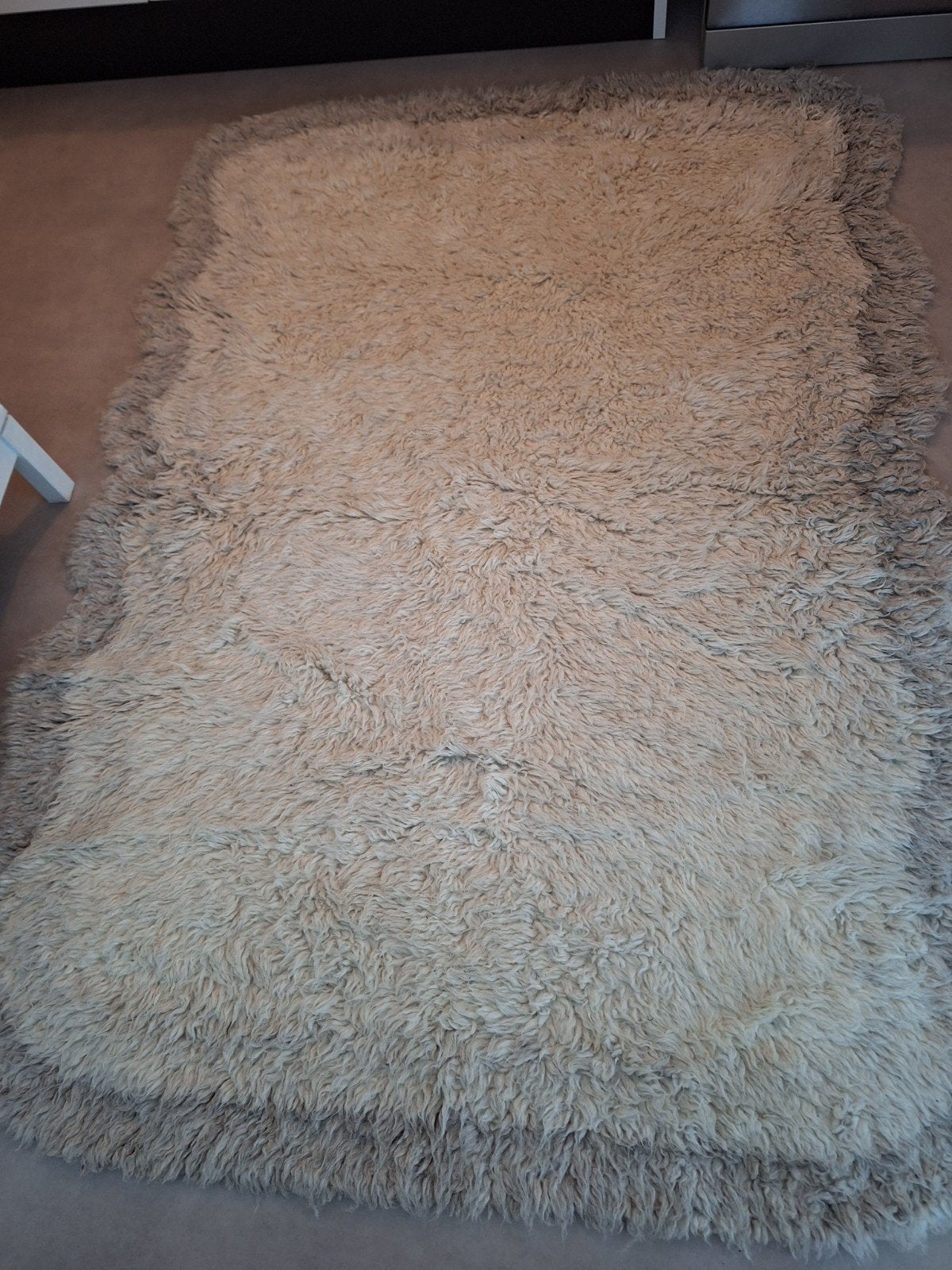 Dooley Hoogpolig vloerkleed 1.60-2.30, Ophalen, Wit, 150 tot 200 cm, 200 cm of meer