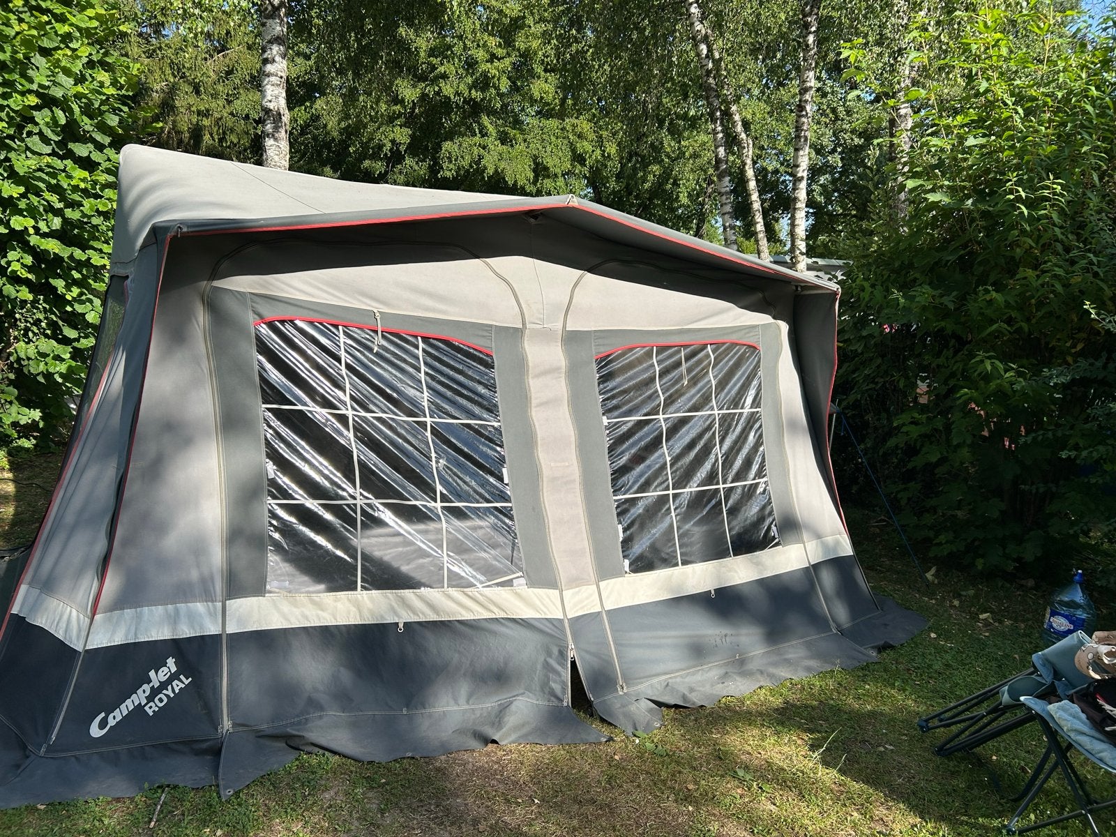 Camplet Royal 2005 met originele luifel, Caravans en Kamperen, Ophalen, Aanwezig, Camp-Let, Grijs
