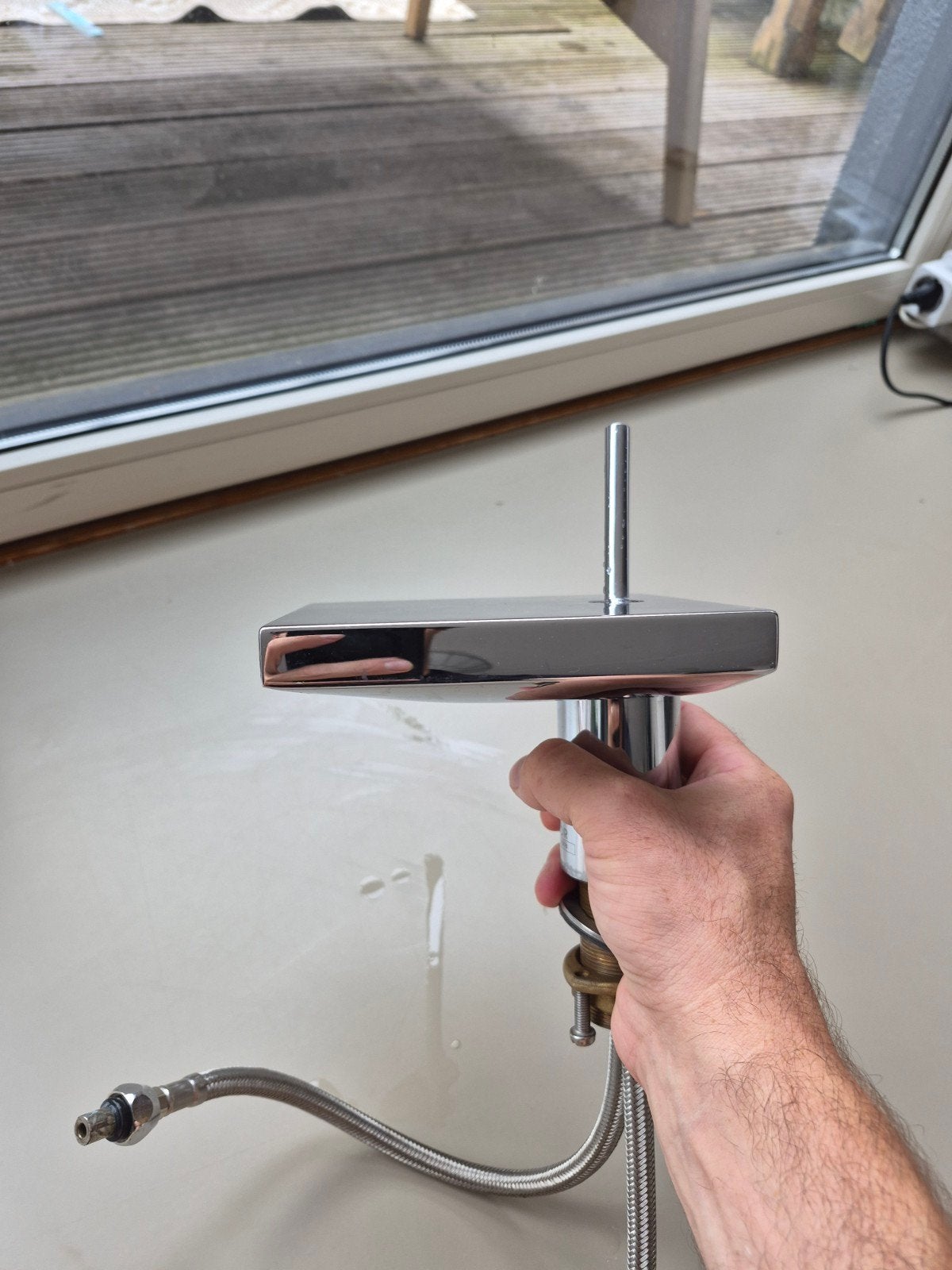 Hansgrohe Axor Wastafelkraan Waterval Chroom, Ophalen of Verzenden, Gebruikt, Chroom, Kraan