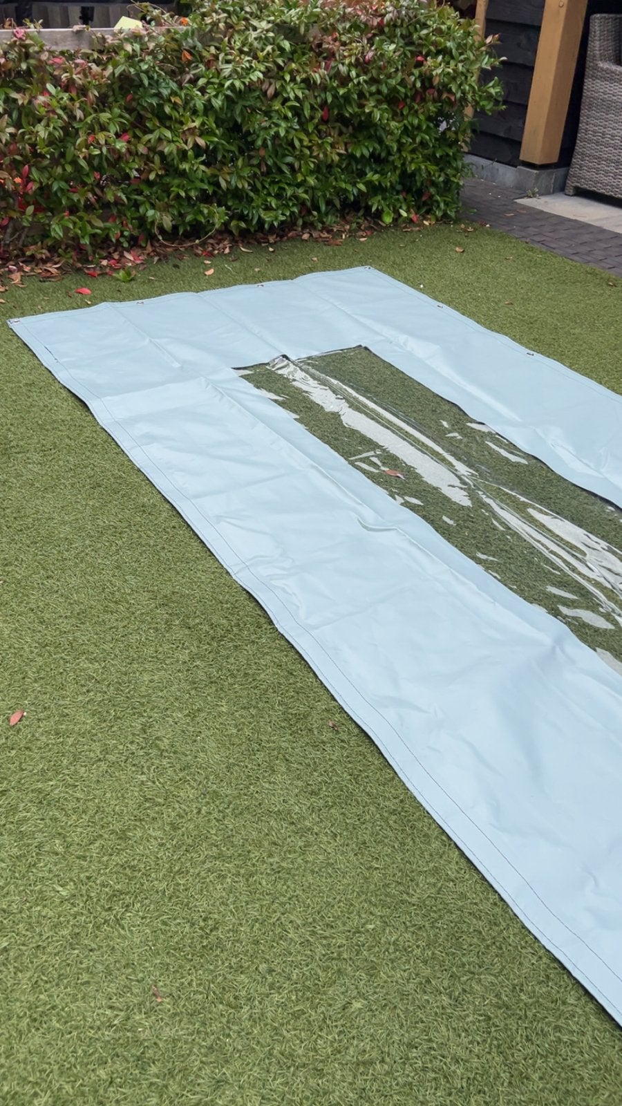 Nieuw PVC zeil met raam, 342x150 cm, tourniquets, Tuin en Terras, Ophalen of Verzenden, Nieuw, Minder dan 5 meter, Overige typen