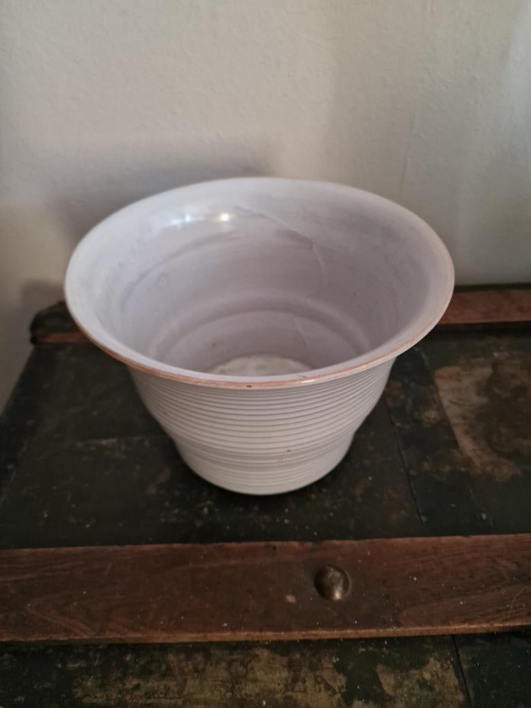 Vintage bloempot - jaren '60, Tuin en Terras, Bloempotten, Rond, Ophalen of Verzenden, Zo goed als nieuw, Aardewerk