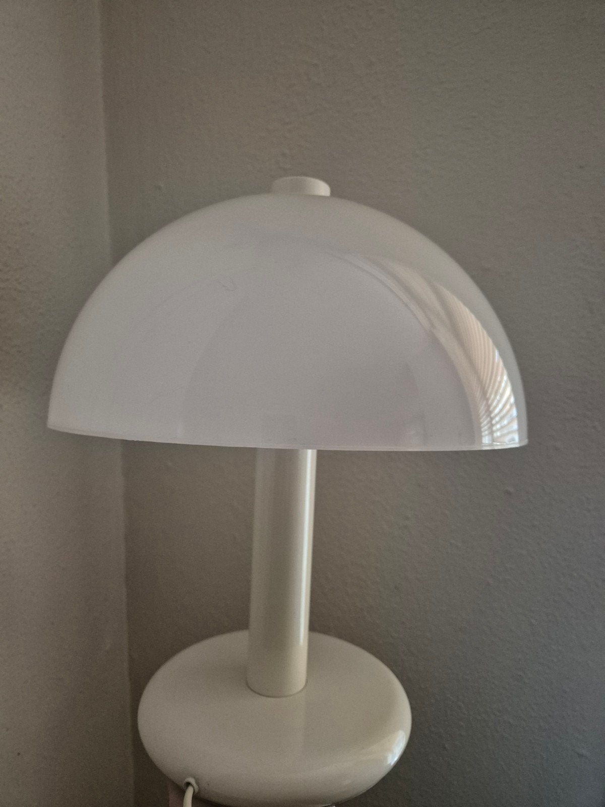 vintage witte design mushroom lamp, Kunststof, Gebruikt, Wit, Ophalen of Verzenden