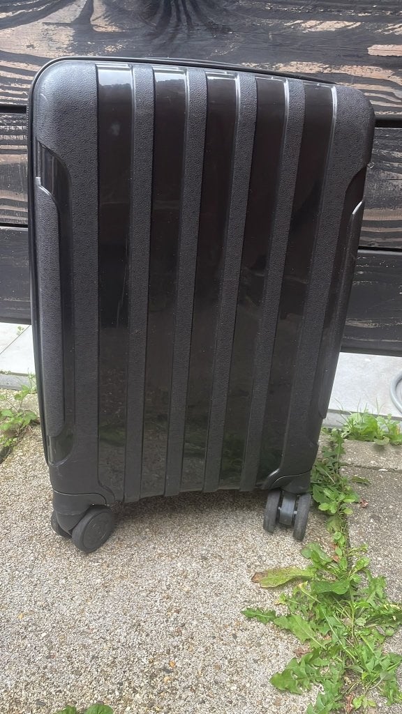 Bijna nieuw! Zwarte Decent Handbagage Koffer / Trolley (55cm, Sieraden, Tassen en Uiterlijk, 50 tot 60 cm, Hard kunststof, Ophalen of Verzenden