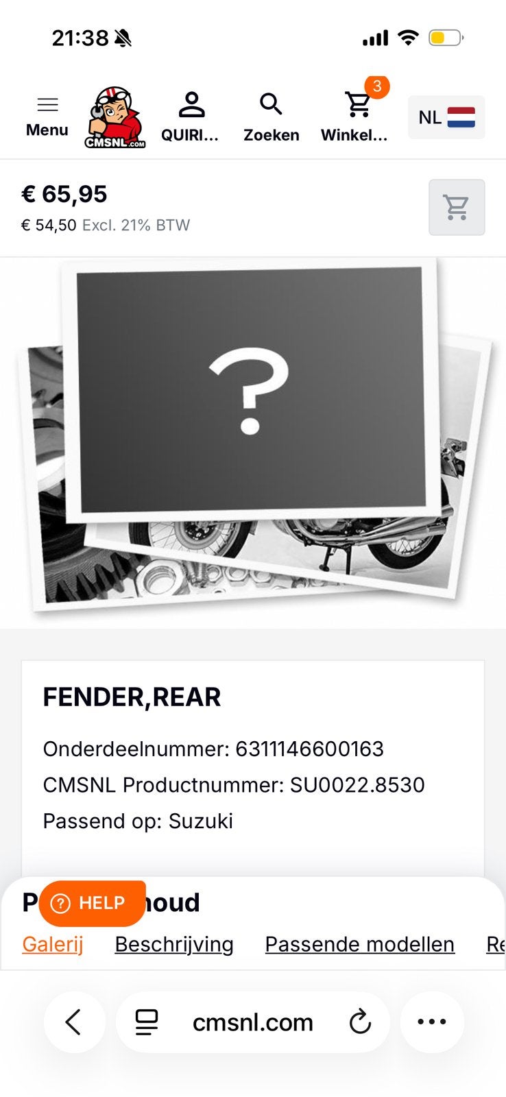 Gezocht onderdelen suzuki rm50c, Ophalen