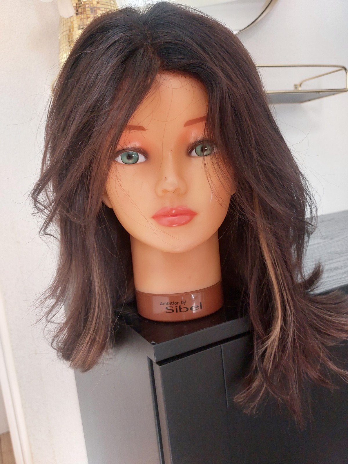 HD lace wig bob pruik echt haar 14 inch raw hair hair, Ophalen of Verzenden, Nieuw, Pruik of Haarverlenging