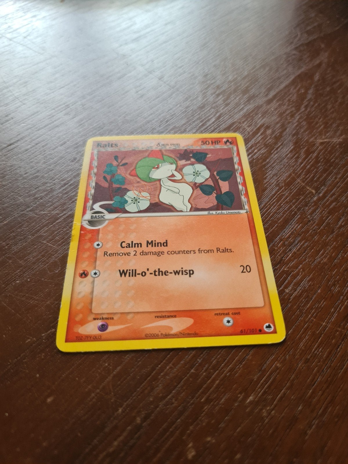 Pokémon Kaart: Ralts 61/101 (EX Dragon Frontiers), Ophalen of Verzenden, Gebruikt, Losse kaart