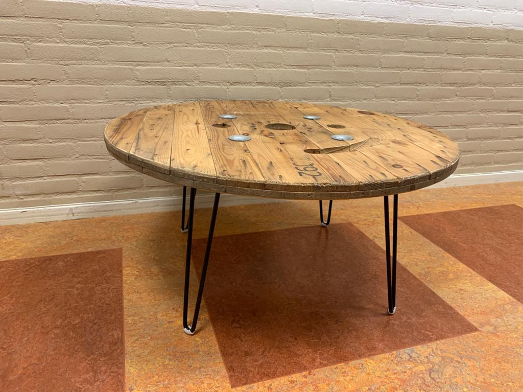Industriële salontafel, Gebruikt, 50 tot 100 cm, Industriël, retro, Rond