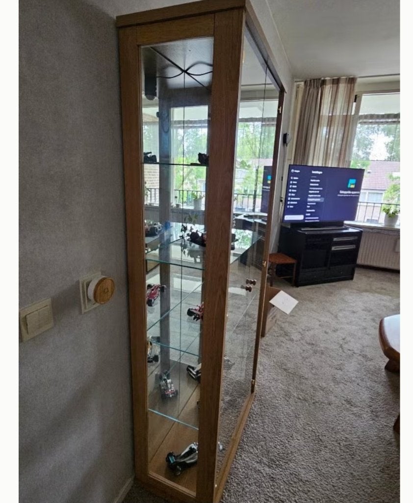 Vitrinekast, Huis en Inrichting, Kasten | Vitrinekasten, Ophalen, Met deur(en), 50 tot 100 cm, Zo goed als nieuw