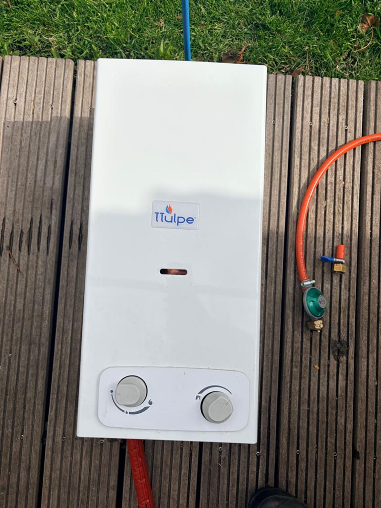 TTulpe Indoor B-6 Eco geiser, Gebruikt, Geiser, Ophalen of Verzenden, Minder dan 20 liter