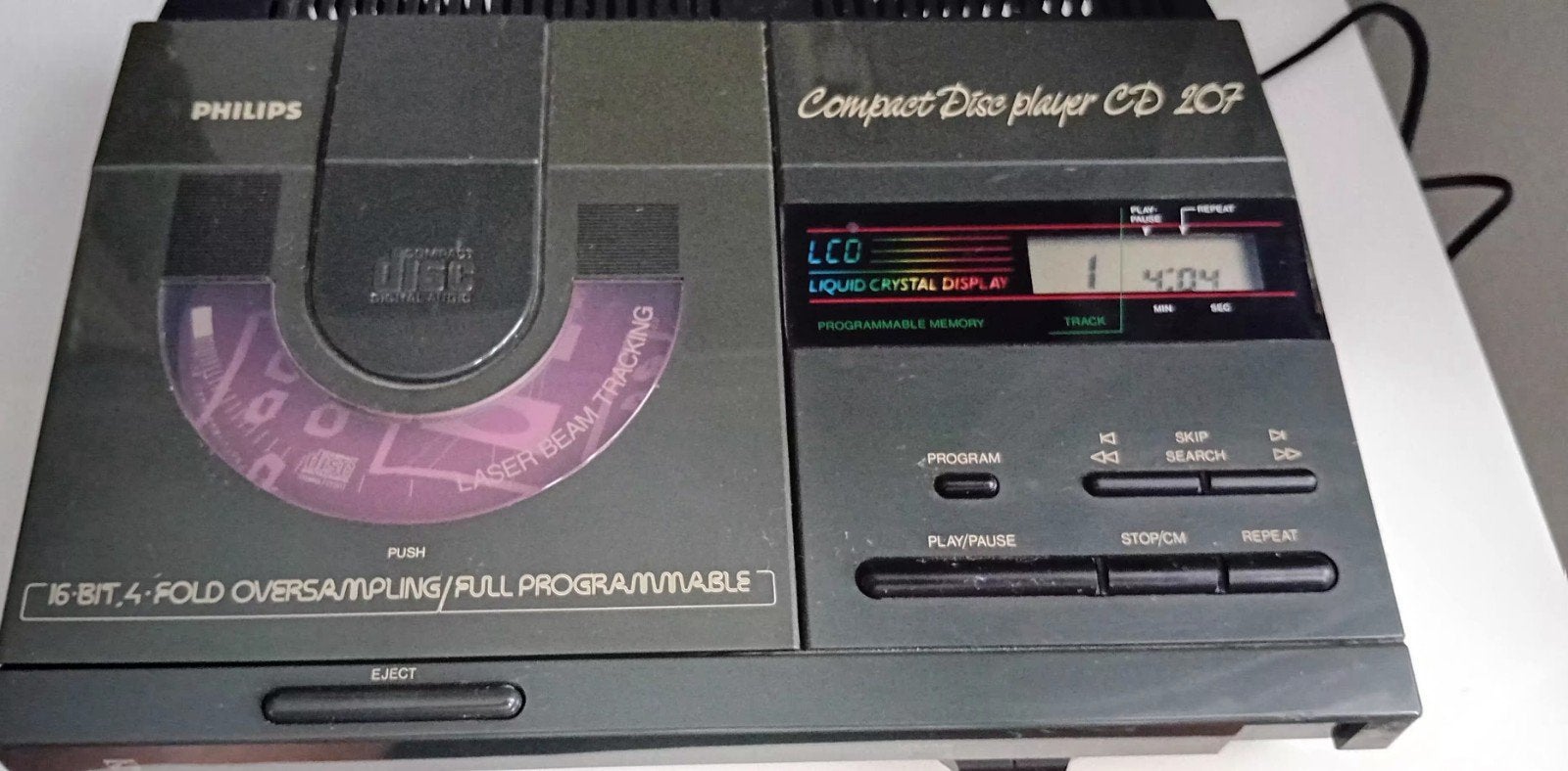 Philips CD Speler CD 207 - Vintage Compact Disc Player, Ophalen of Verzenden, Gebruikt, Philips