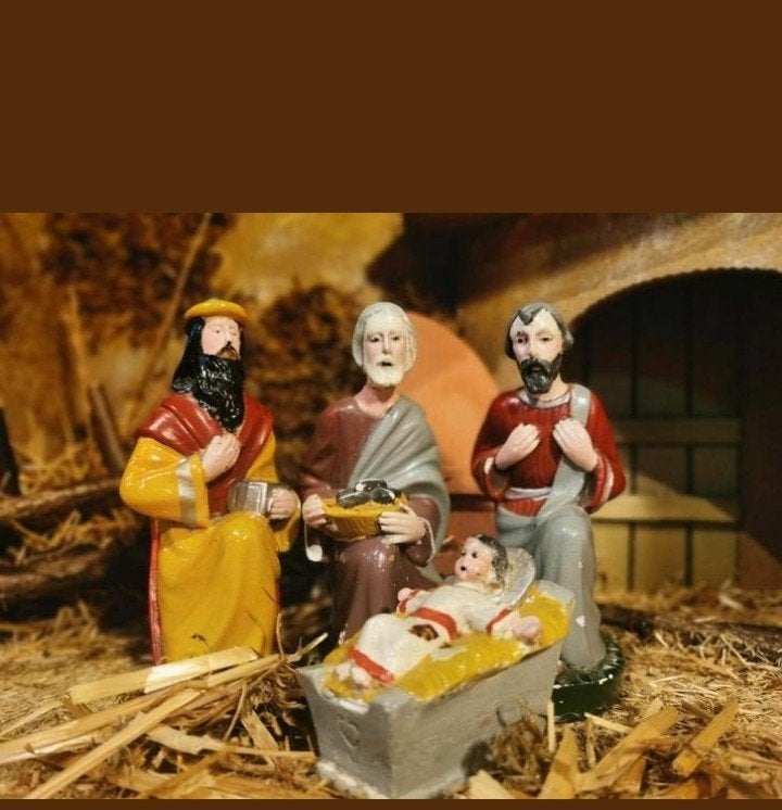 Kerststal met beelden, Diversen, Ophalen, Gebruikt