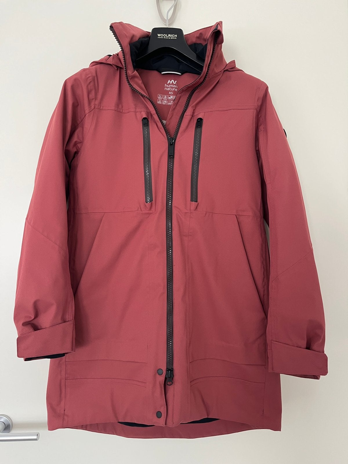 Dames parka Human Nature bordeaux mt XS z.g.a.n., Ophalen of Verzenden, Zo goed als nieuw, Maat 34 (XS) of kleiner, Rood