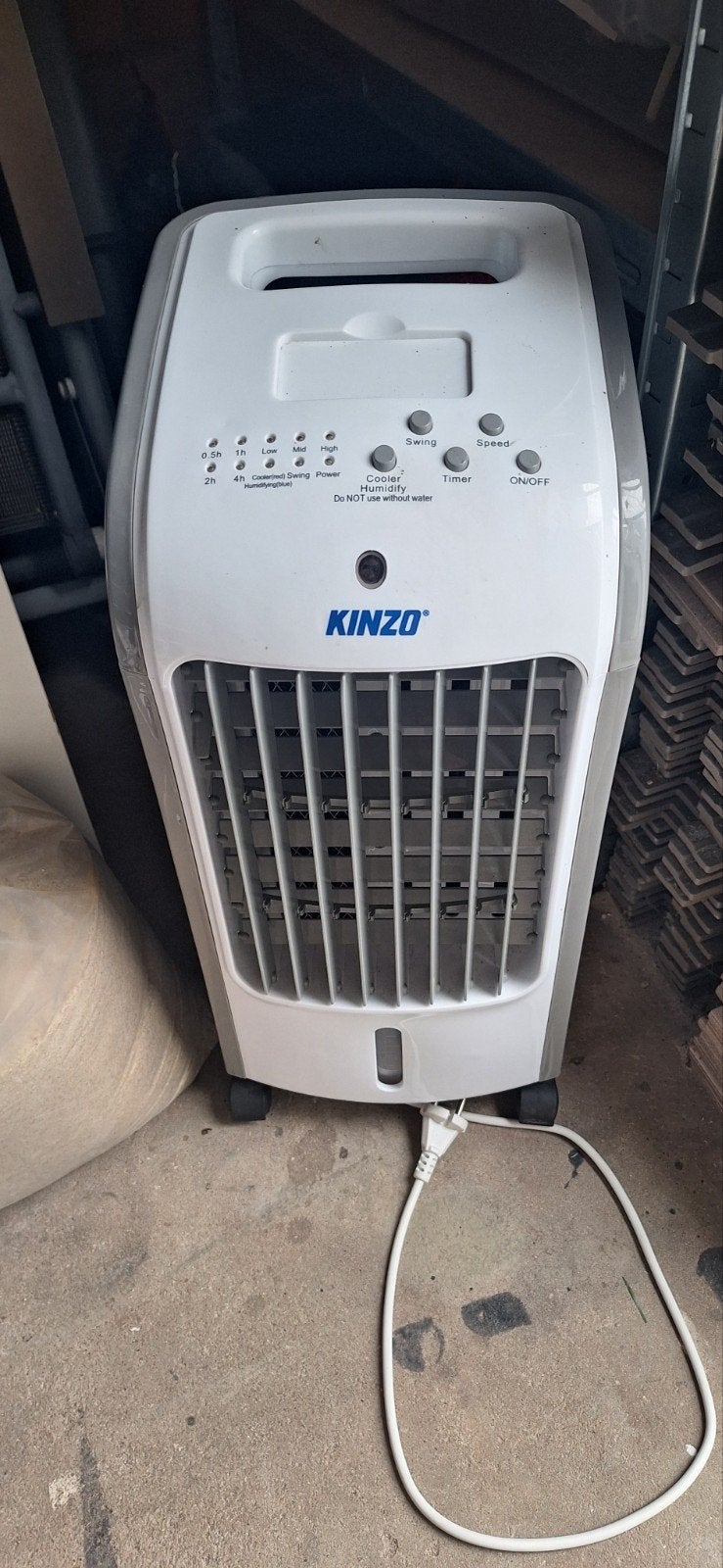 Kinzo Mobiele Airco - Koeler en Luchtbevochtiger, Witgoed en Apparatuur, Ophalen, Gebruikt, Minder dan 60 m³, Timer
