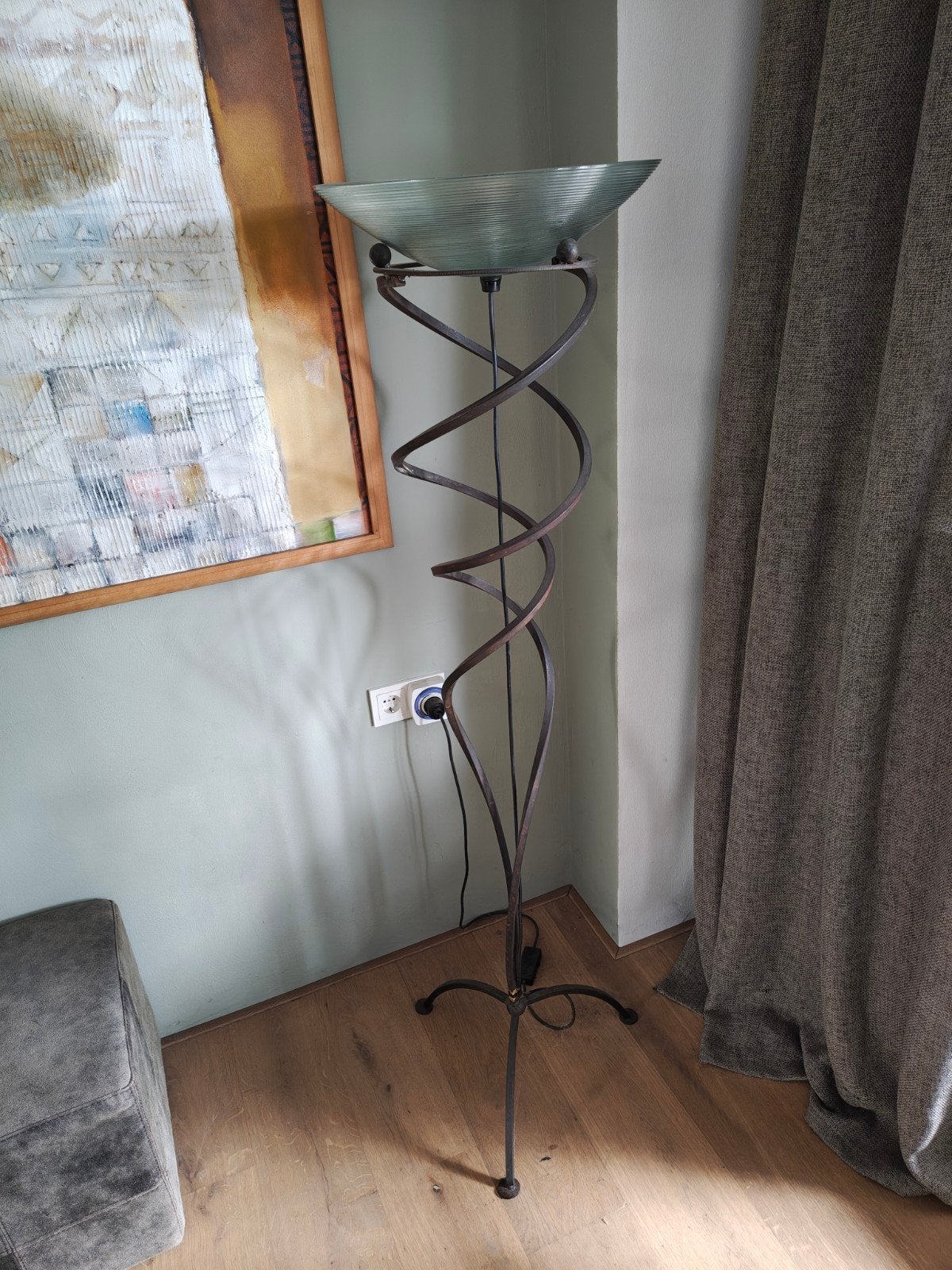 Terzani stijl staande lamp, Ophalen, Glas, Antinea vloerlamp, 150 tot 200 cm