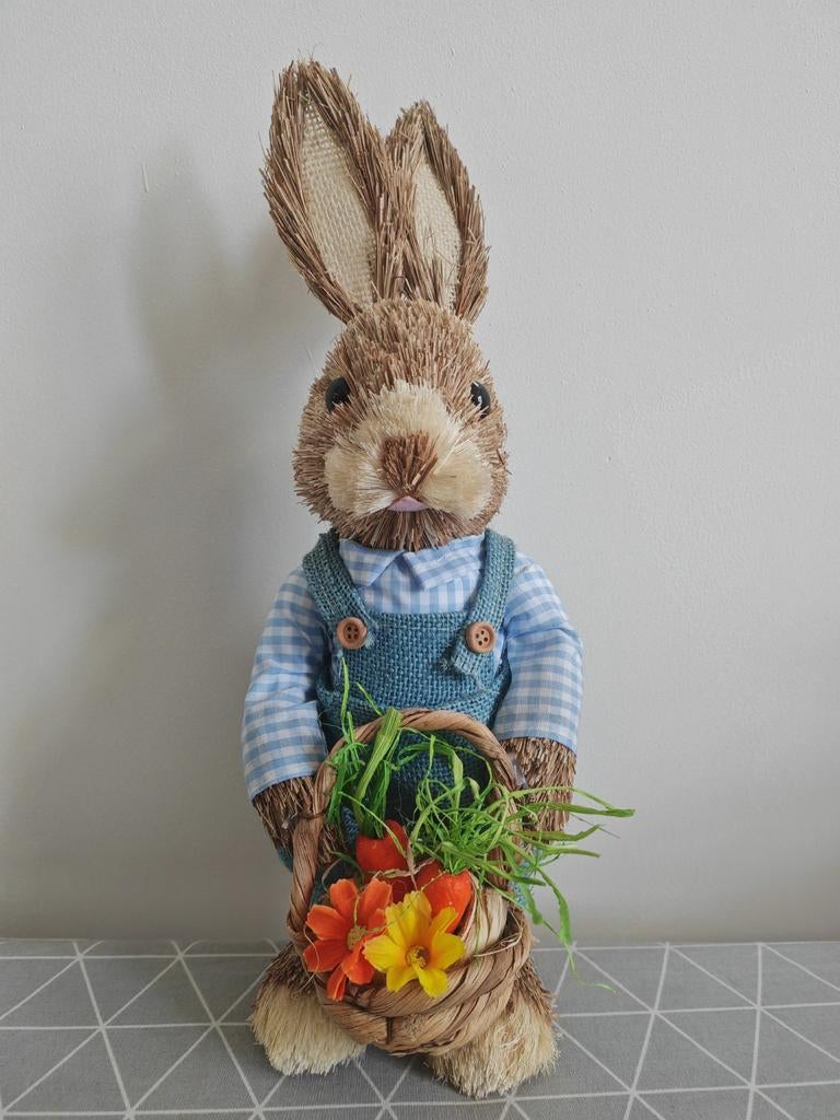 Leuke Woondecoratie Paashaas 40 cm, Huis en Inrichting, Ophalen, Nieuw, Bruin, Natuurlijk materiaal