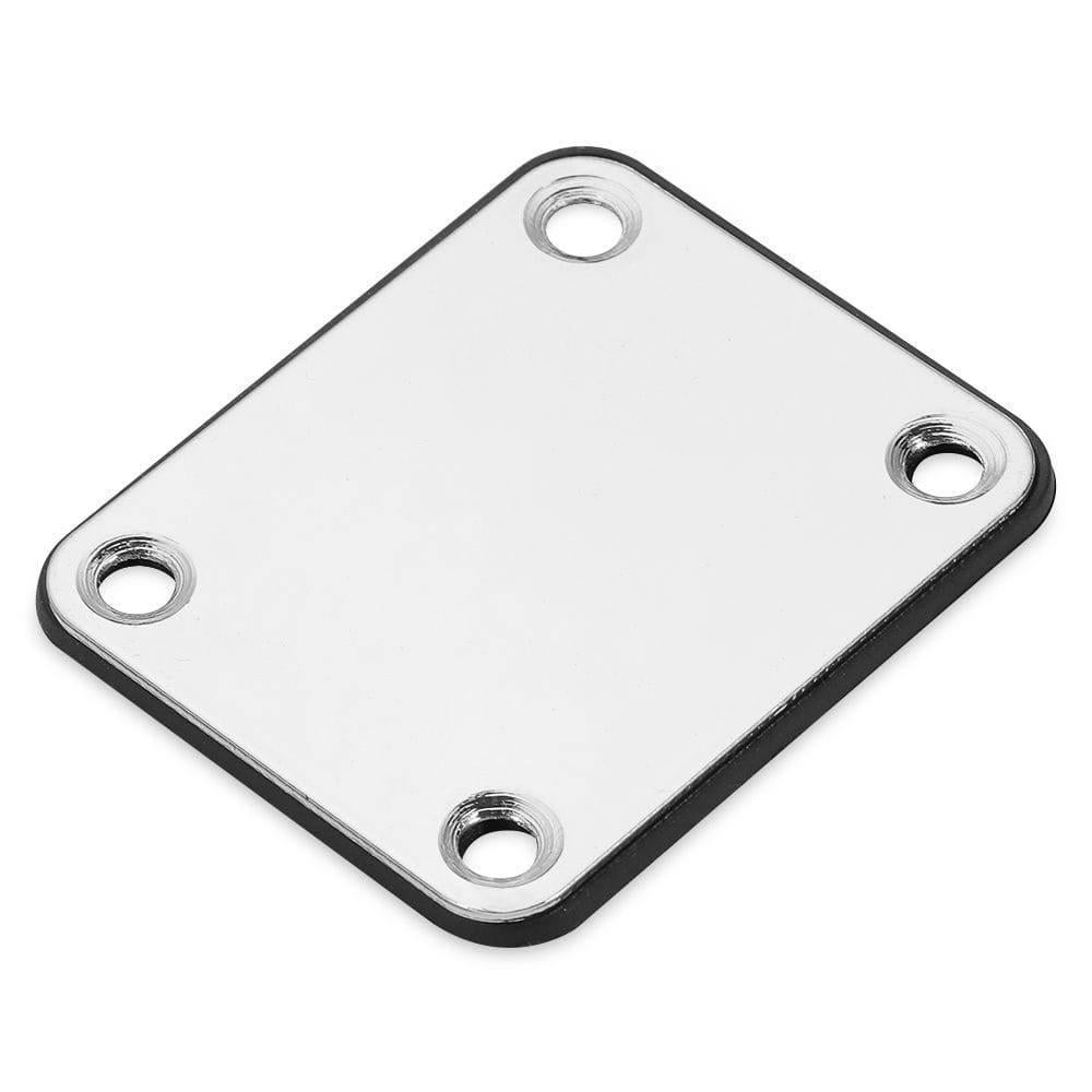 Gitaar nekplaat neckplate chroom met cover 64x51mm, Moku Custom Guitars, Nieuw, 4613CB, Ophalen of Verzenden
