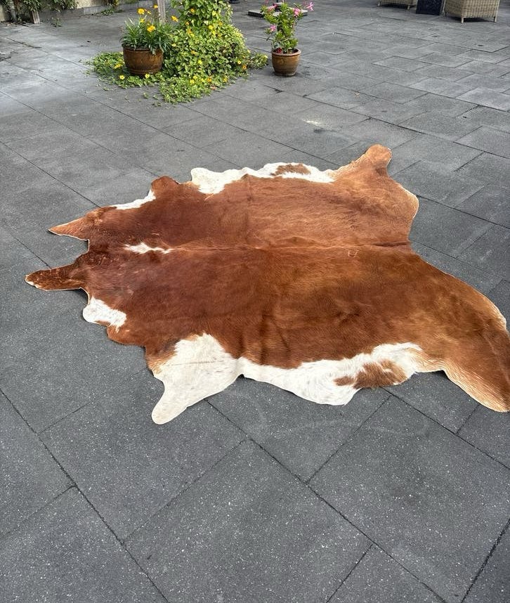 IKEA Koldby koeienhuid XL vloerkleed - Zo goed als nieuw, Huis en Inrichting, Ophalen, 100 tot 150 cm, Bruin, Zo goed als nieuw