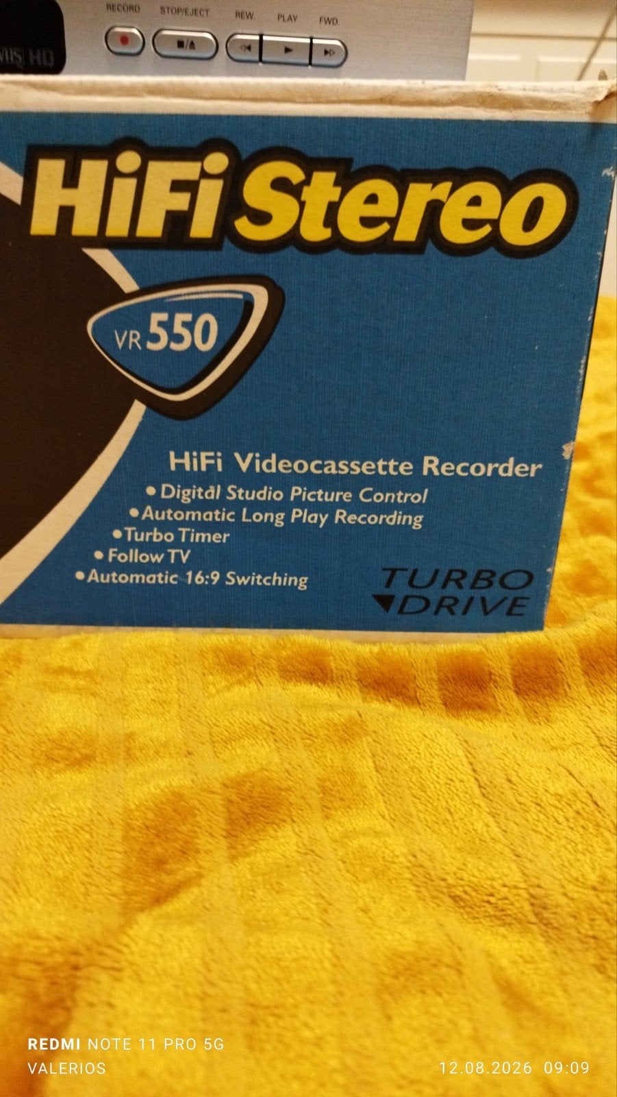 Philips VR 550 HiFi Stereo VHS-speler/recorder, Ophalen of Verzenden, Nieuw, VHS-speler of -recorder