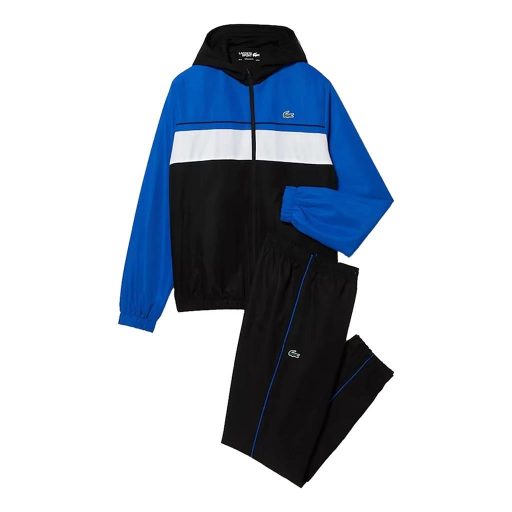 Lacoste Sport Colorblock Hooded, Blauw, Ophalen of Verzenden, Zo goed als nieuw, Algemeen