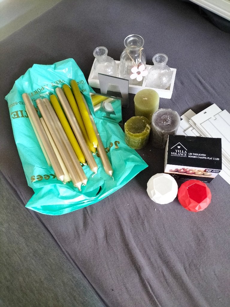Tas vol Kaarsen houders etc, Overige materialen, Meerkleurig, Overige typen, Nieuw
